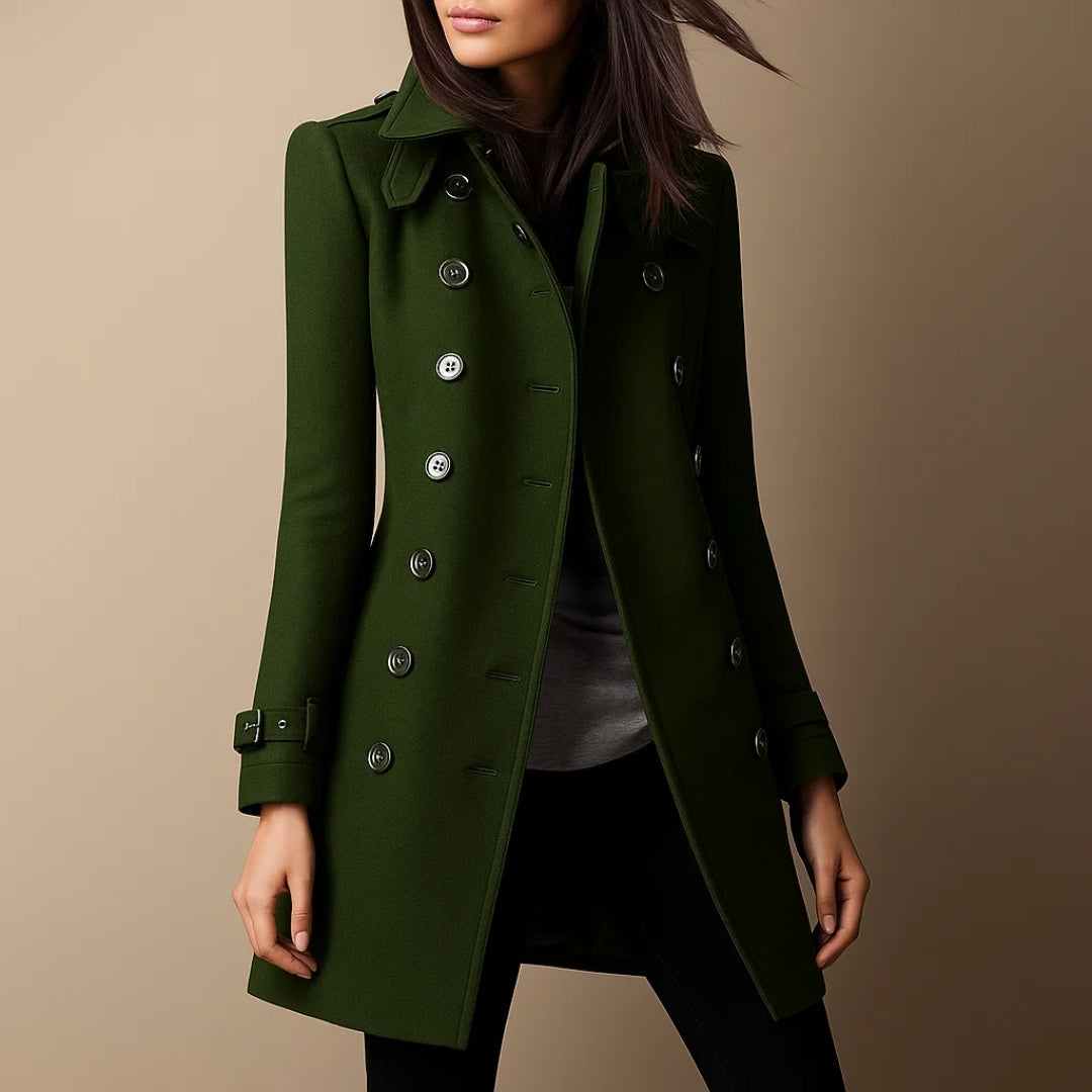 AMELIA | ELEGANCKI PŁASZCZ Z GUZIKAMI