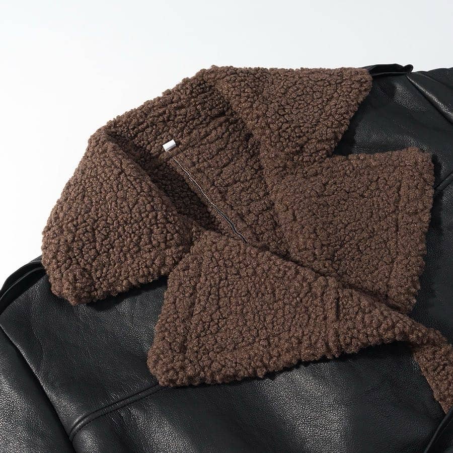 Elvira | Płaszcz z owczej skóry z paskiem