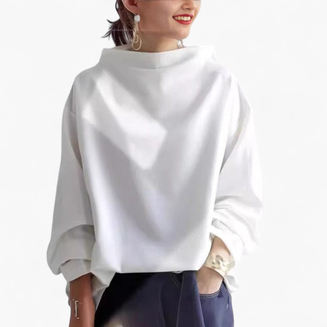 LAIMA | Miękki Sweter z Wysokim Kołnierzem